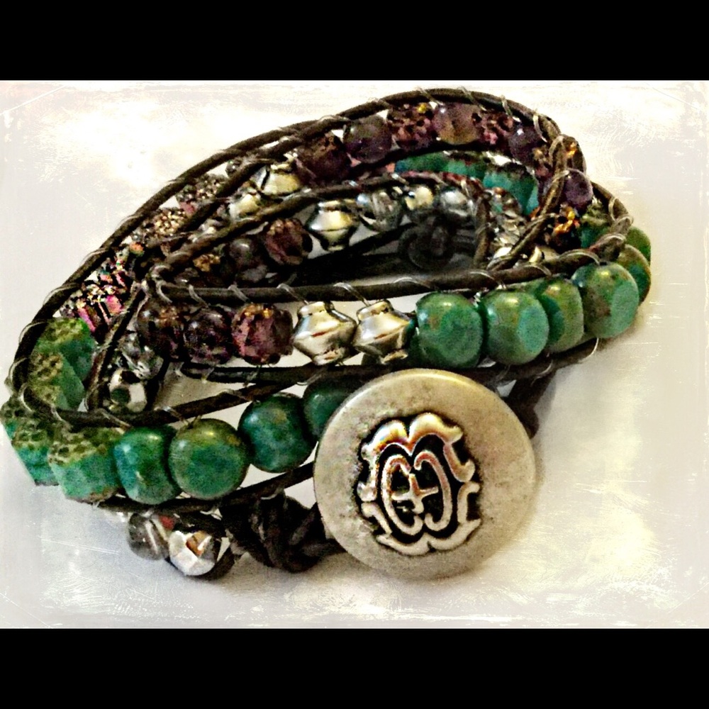 Completely Handmade Triple Wrap Bracelet
